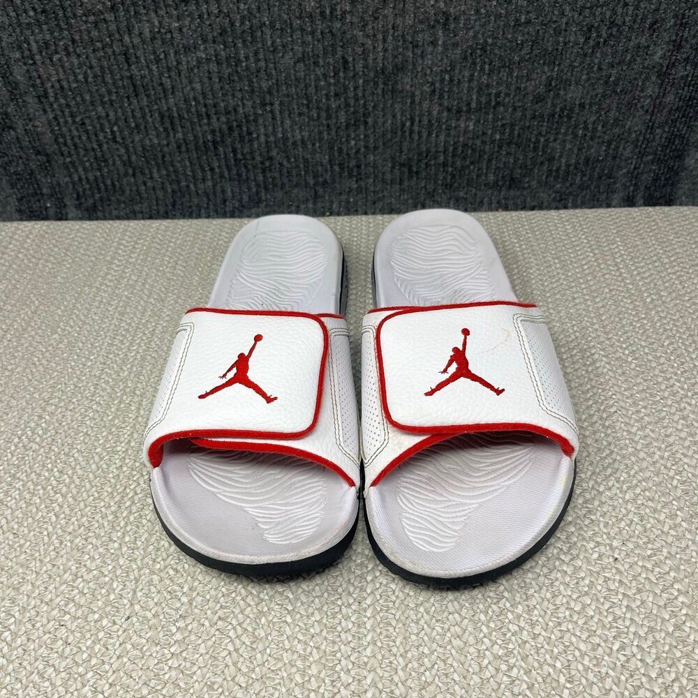 Nike Air Jordan Hydro 3 Retro Slide White Cement University Red Sz 12 854556-103 - Picture 2 of 6